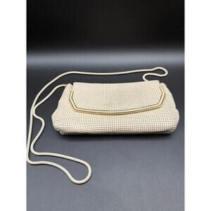 Glomesh Mesh Purse Australia Cream Vintage Disco Evening Bag Chain Strap Clutch
